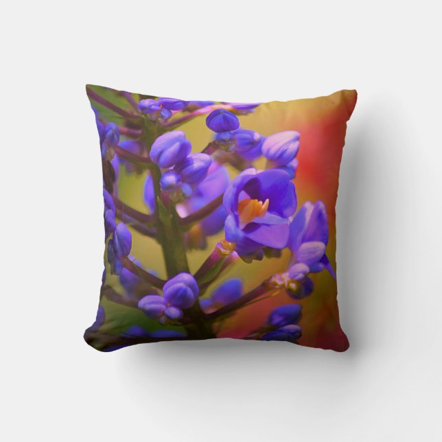 Elegante almohada de tiro floral (Anverso)