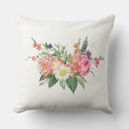 Elegante almohada de tiro floral simple