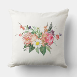Elegante almohada de tiro floral simple