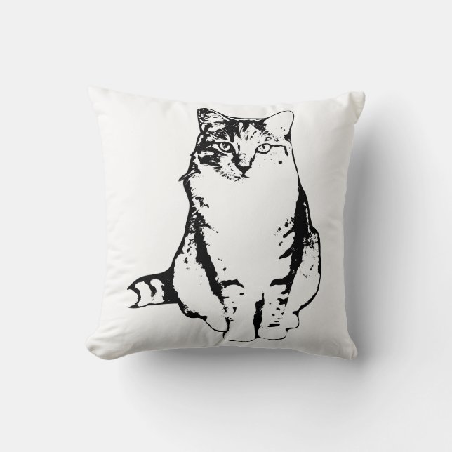Elegante almohada delantera con tabiques de tinta  (Anverso)