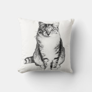 Elegante almohada delantera con tabiques de tinta 