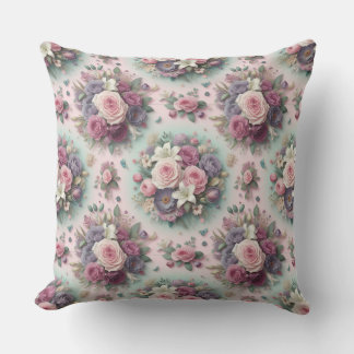 Elegante almohada floral