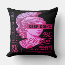 "Elegante almohada NEGRA de valor para las mujeres