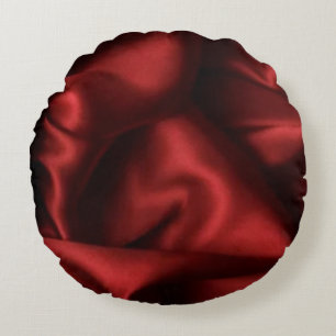 Elegante almohada redonda de diseño de seda marrón