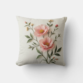 Elegante almohada rosa de flor