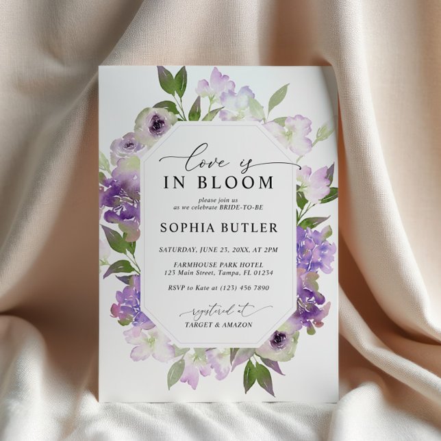 Elegante amor a la Lilac en la invitación a la duc (Subido por el creador)