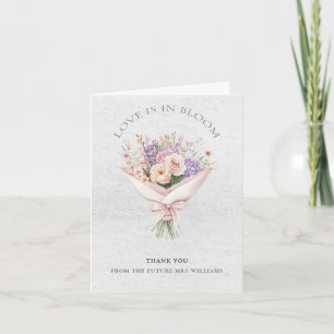 Elegante Amor en Flor Carta de Agradecimiento para