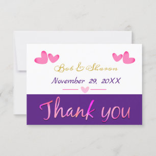 Elegante amor y gracias tarjetas de bodas de felic