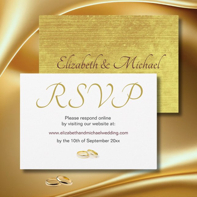 Elegante Anillo de Oro Boda RSVP (Subido por el creador)