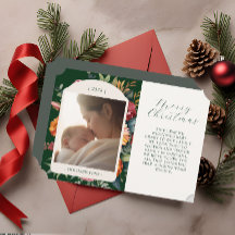 Elegante Año Botánico Moody En Tarjeta De Revisión