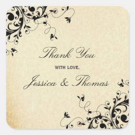 Elegante Antigüedad Swirls Favor De Boda O Sello