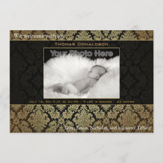 Elegante anuncio de nacimiento de bebé