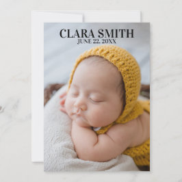 Elegante anuncio de nuevo bebé