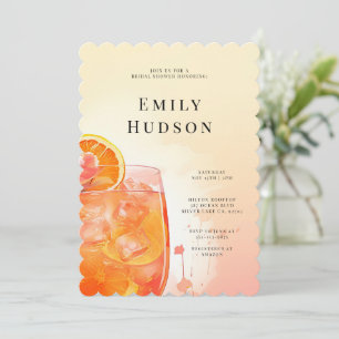 Elegante Aperol Spritz Bridal Shower Invitación