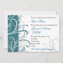elegante aqua Corporate party Invitación