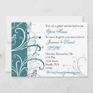 elegante aqua Corporate party Invitación