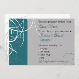 elegante aqua Corporate party Invitación
