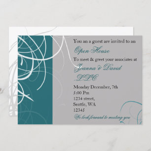 elegante aqua Corporate party Invitación