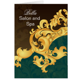 elegante aqua flourier Business Gracias Cartas