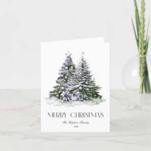 Elegante Árbol de Navidad acuarela