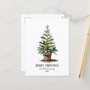 Elegante Árbol de Navidad acuarela no foto