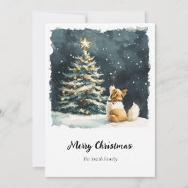 Elegante Árbol de Navidad acuarela no foto