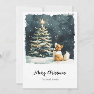 Elegante Árbol de Navidad acuarela no foto