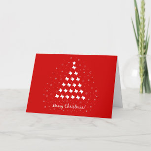 Elegante árbol de Navidad de Texas en rojo