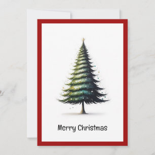 Elegante árbol de Navidad en acuarela no fotográfi