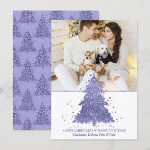 Elegante árbol de Navidad Encantadora foto púrpu