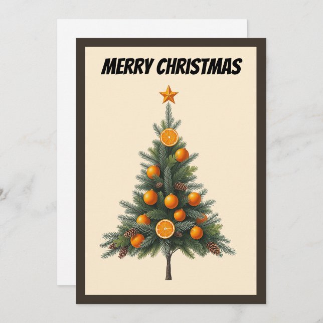 Elegante árbol de navidad Minimalista moderno (Anverso / Reverso)