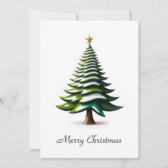 Elegante árbol de navidad Minimalista moderno (Anverso)