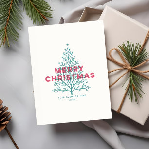 Elegante árbol de Navidad moderno vintage alegre
