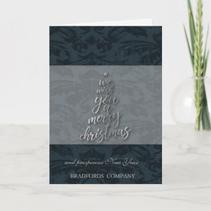 Elegante árbol de Navidad negro plateado, Compañía