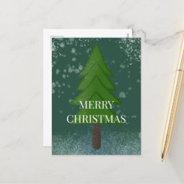 Elegante árbol de navidad nevado