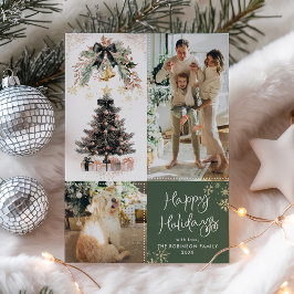 Elegante Árbol de Navidad Oscuras Felices Fiestas 