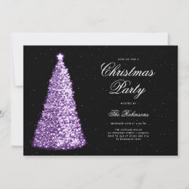 Elegante árbol de Navidad púrpura Menú de programa