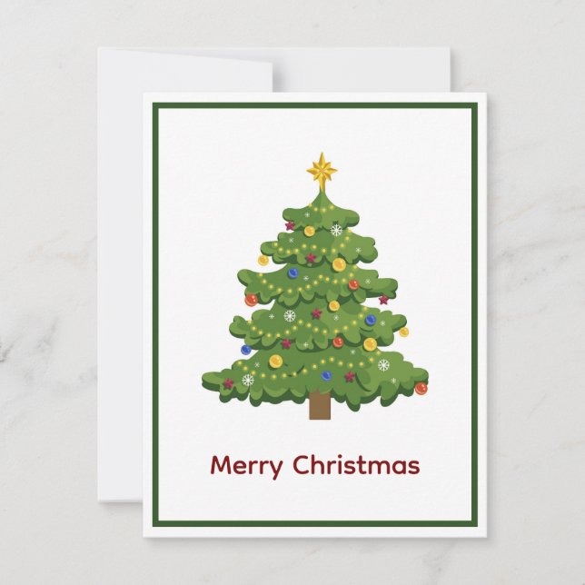 Elegante árbol moderno no fotográfico de Navidad (Anverso)