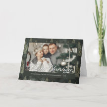 Elegante Árbol Verde de Navidad Oscuro Añadir tu f