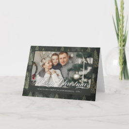 Elegante Árbol Verde de Navidad Oscuro Añadir tu f