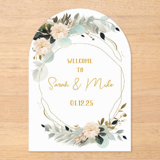 Elegante Arco Acrílico Invitación a la Boda Modern