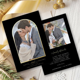 Elegante Arco Amor y Agradecimiento Foto Tarjeta d