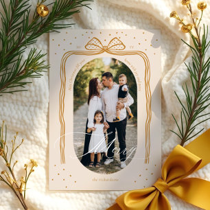 Elegante Arco de lazo de Navidad con guión alegre