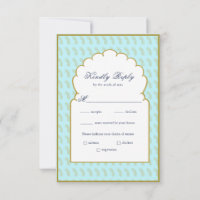 Elegante arcos marco Aqua Tarjeta RSVP de boda ind
