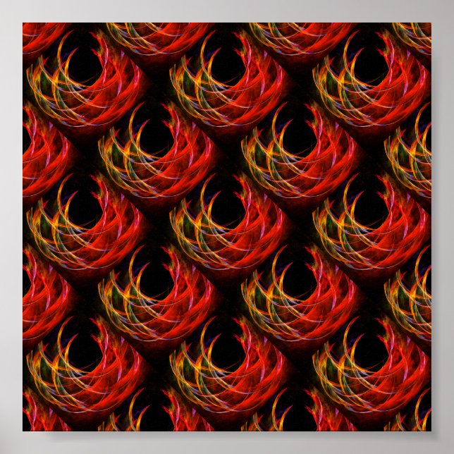 Elegante Arte Abstracto Moderno Boho Patrón #503 (Frente)