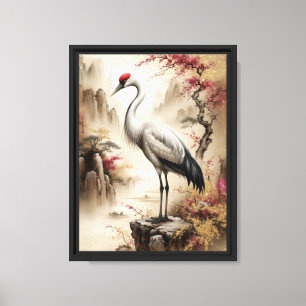 Elegante arte de grúa con encanto paisajístico asi