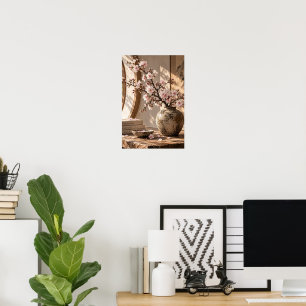 Elegante Arte de Pared de Florero con Flor de Cere