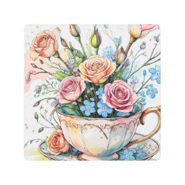 Elegante arte floral del Boho arte Metalizado