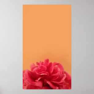 Elegante arte floral rosa y Naranja