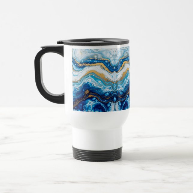 Elegante arte fluido decorativo tazas de café Resu (Izquierda)